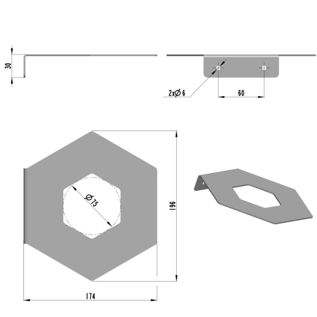 Police na pokojovky HEXA